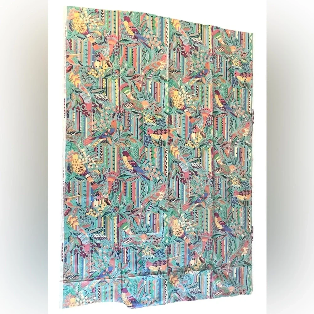 Vintage Collier/Campbell for P. Kaufman Screen printed colorful birdsong